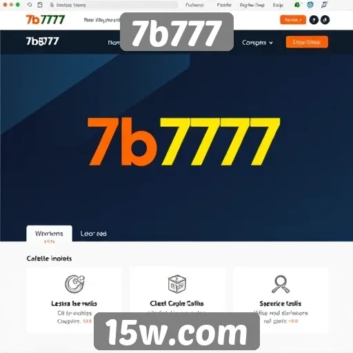 Análise da interface do usuário do site 7b777